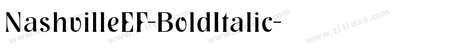 NashvilleEF-BoldItalic字体转换