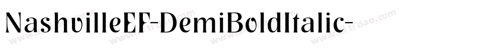NashvilleEF-DemiBoldItalic字体转换
