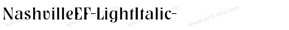 NashvilleEF-LightItalic字体转换