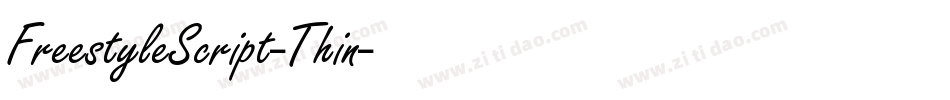 FreestyleScript-Thin字体转换