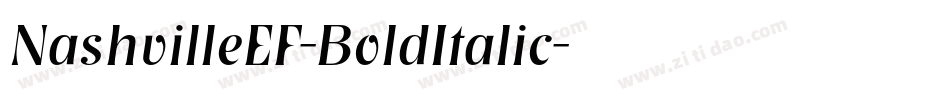 NashvilleEF-BoldItalic字体转换