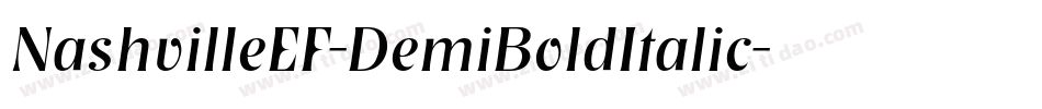 NashvilleEF-DemiBoldItalic字体转换