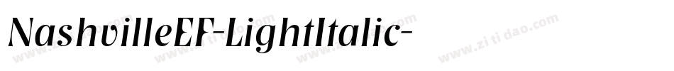 NashvilleEF-LightItalic字体转换