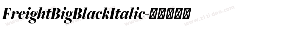 FreightBigBlackItalic字体转换
