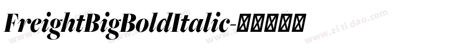 FreightBigBoldItalic字体转换