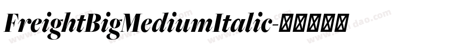 FreightBigMediumItalic字体转换