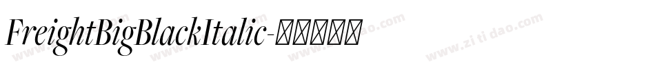 FreightBigBlackItalic字体转换