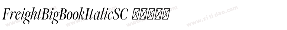FreightBigBookItalicSC字体转换