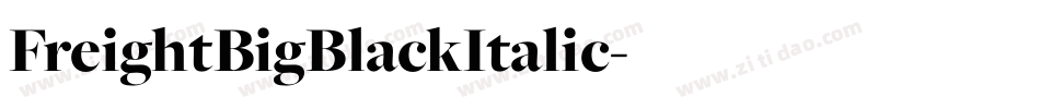 FreightBigBlackItalic字体转换