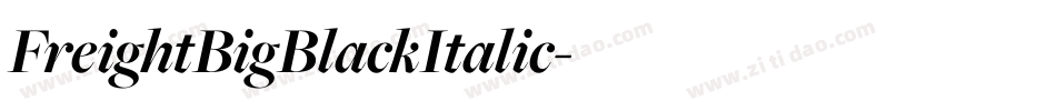 FreightBigBlackItalic字体转换