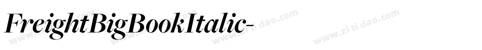 FreightBigBookItalic字体转换
