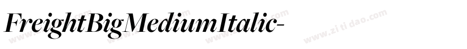FreightBigMediumItalic字体转换