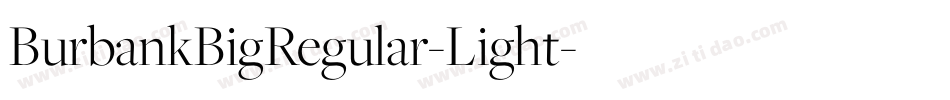 BurbankBigRegular-Light字体转换
