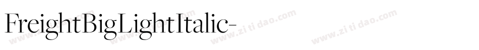 FreightBigLightItalic字体转换