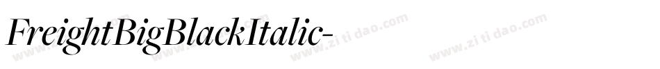 FreightBigBlackItalic字体转换