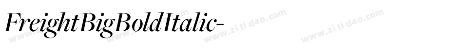 FreightBigBoldItalic字体转换