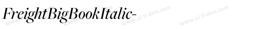 FreightBigBookItalic字体转换