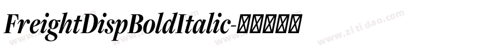 FreightDispBoldItalic字体转换