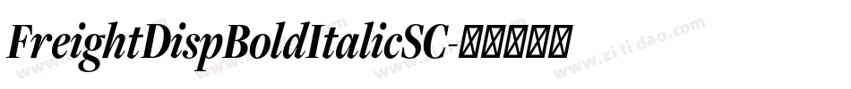 FreightDispBoldItalicSC字体转换
