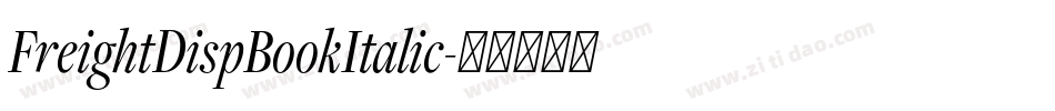 FreightDispBookItalic字体转换