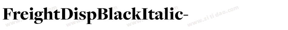 FreightDispBlackItalic字体转换