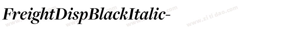 FreightDispBlackItalic字体转换