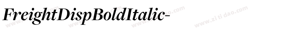 FreightDispBoldItalic字体转换