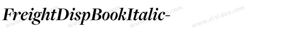 FreightDispBookItalic字体转换