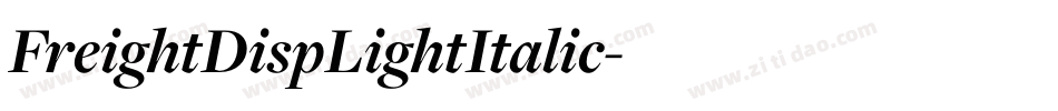 FreightDispLightItalic字体转换