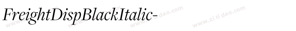 FreightDispBlackItalic字体转换