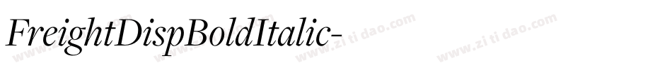 FreightDispBoldItalic字体转换