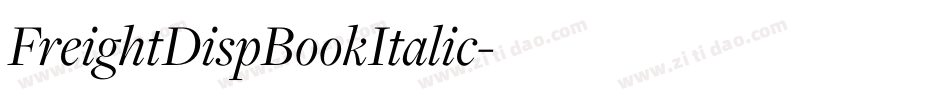 FreightDispBookItalic字体转换
