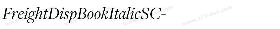 FreightDispBookItalicSC字体转换
