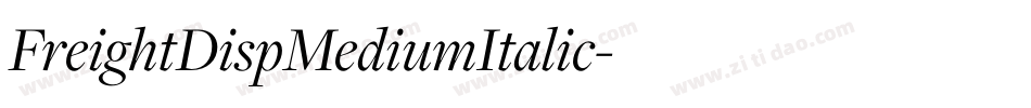 FreightDispMediumItalic字体转换