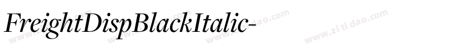 FreightDispBlackItalic字体转换