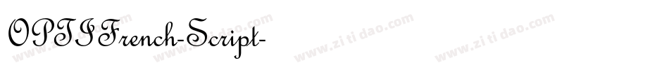 OPTIFrench-Script字体转换