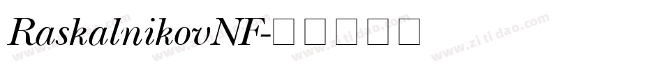 RaskalnikovNF字体转换
