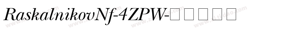 RaskalnikovNf-4ZPW字体转换