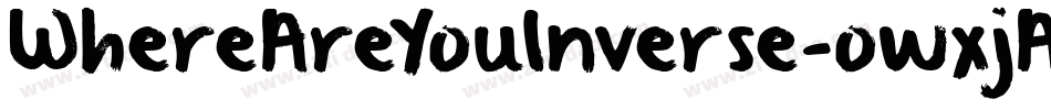 WhereAreYouInverse-owxjA字体转换