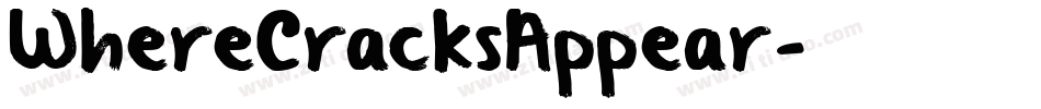 WhereCracksAppear字体转换