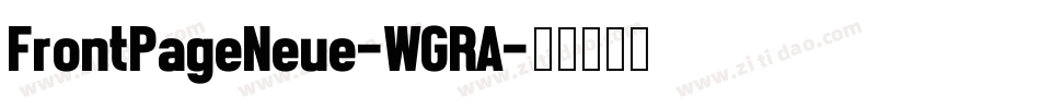 FrontPageNeue-WGRA字体转换