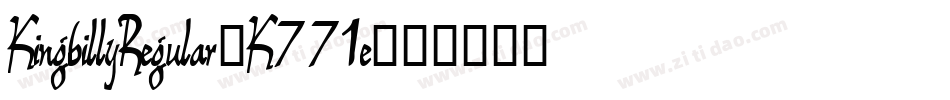 KingbillyRegular-K771e字体转换