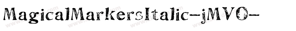 MagicalMarkersItalic-jMV0字体转换