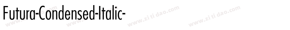 Futura-Condensed-Italic字体转换