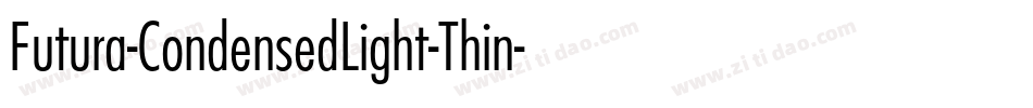 Futura-CondensedLight-Thin字体转换