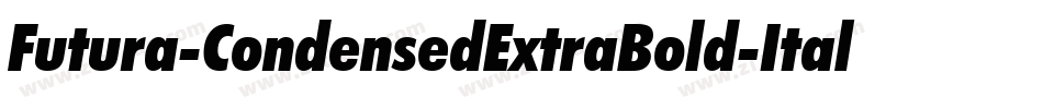 Futura-CondensedExtraBold-Italic字体转换
