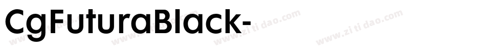 CgFuturaBlack字体转换