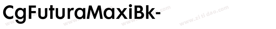 CgFuturaMaxiBk字体转换