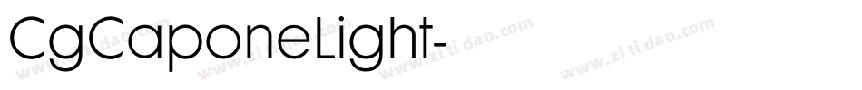 CgCaponeLight字体转换