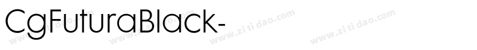 CgFuturaBlack字体转换